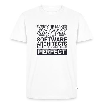 "Software Architect Perfect | Software Architecture" - Men's Premium Organic T-Shirt - white - Front - Nico (187cm)