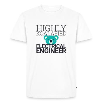"Electrical Engineer Koalafied | Electrical Engineering" - Men's Premium Organic T-Shirt - white - Front - Nico (187cm)