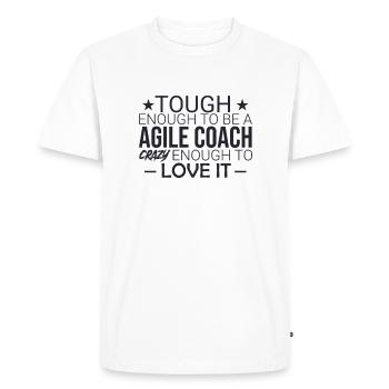 "Agile Coach Crazy | Agile" - Men's Premium Organic T-Shirt - white - Front - Nico (187cm)