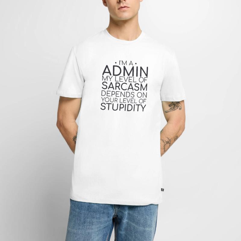 "Admin Sarcasm | Admin" Men's Premium Organic T-Shirt