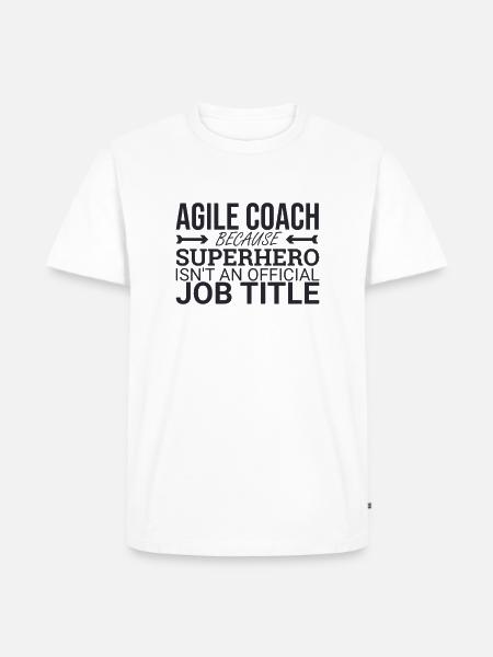 "Agile Coach Superhero | Agile" - Men's Premium Organic T-Shirt - white