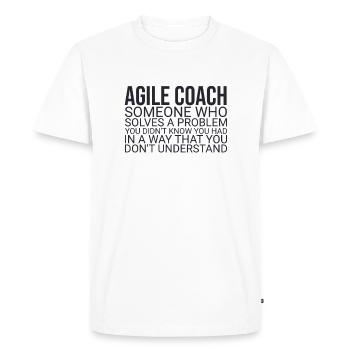 "Agile Coach Solve Problem | Agile" - Men's Premium Organic T-Shirt - white - Front - Nico (187cm)