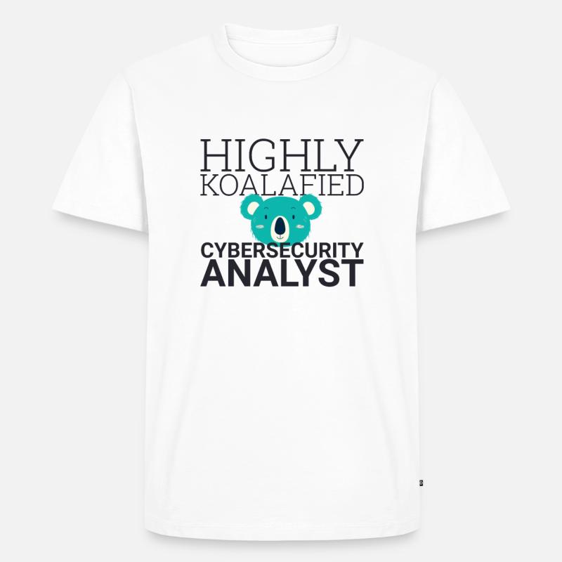 "Cybersecurity Analyst Koalafied | Cybersecurity" - Männer Premium Bio T-Shirt - Weiß