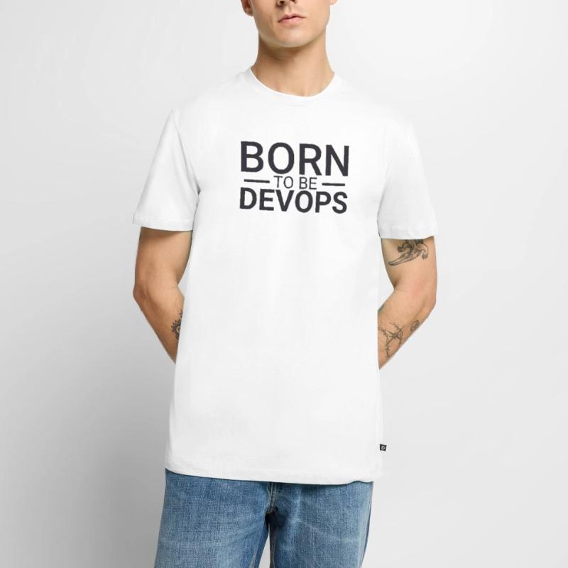 "DevOps Born | Software Development" Men's Premium Organic T-Shirt