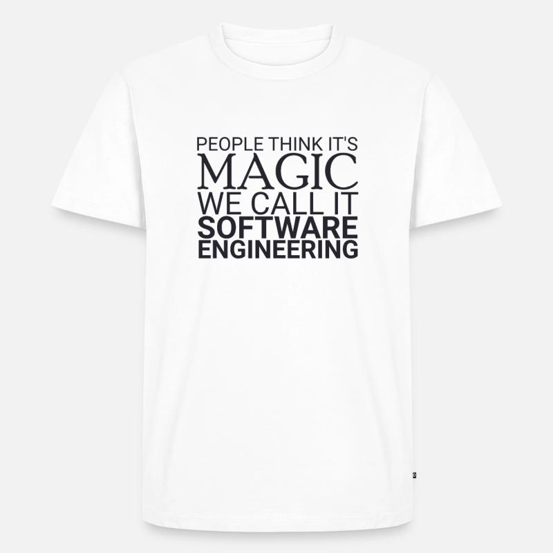 "Software Engineer Magic | Programming" - Men's Premium Organic T-Shirt - white
