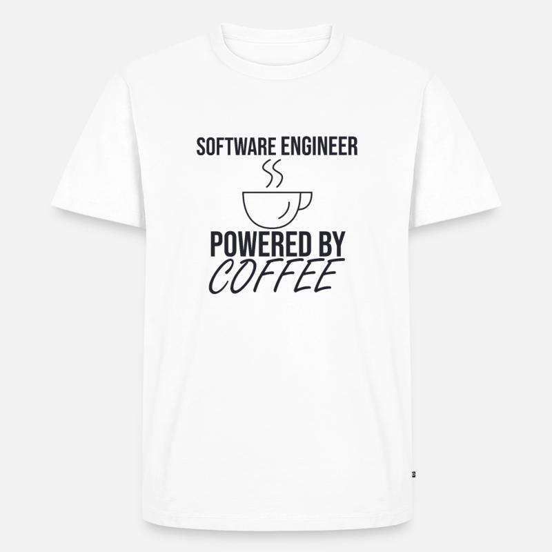 "Software Engineer Coffee | Programming" - Men's Premium Organic T-Shirt - white