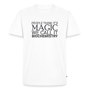 « Biochimie Magic | Biochimie » - T-shirt Premium bio Homme - blanc - Devant - Nico (187cm)