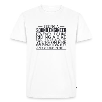 "Sound Engineer Hell | Sound engineering" - Men's Premium Organic T-Shirt - white - Front - Nico (187cm)
