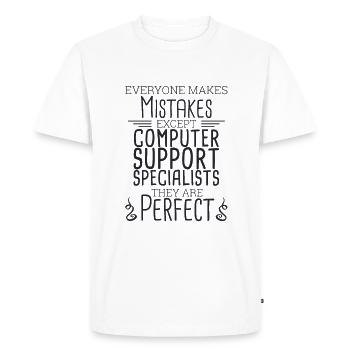 "Computer Support Specialist Perfect | IT Support" - Men's Premium Organic T-Shirt - white - Front - Nico (187cm)