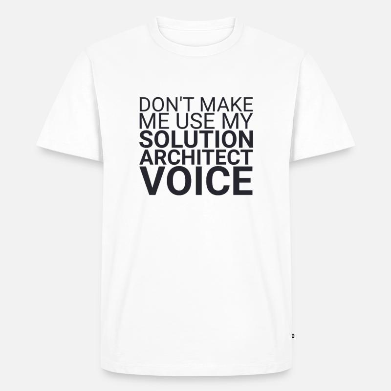"Solution Architect Voice | Solution Architecture" - Men's Premium Organic T-Shirt - white