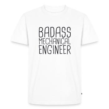 « Ingénieur en mécanique Badass | Génie mécanique » - T-shirt Premium bio Homme - blanc - Devant - Nico (187cm)