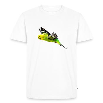 Perruche oiseau - T-shirt Premium bio Homme - blanc - Devant - Nico (187cm)