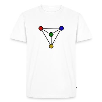 Design triangle chemistry - Men's Premium Organic T-Shirt - white - Front - Nico (187cm)