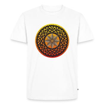Mandala de yoga - T-shirt Premium bio Homme - blanc - Devant - Nico (187cm)