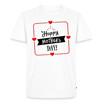 Mothers day, mothers day heart, t-shirt for mothers day - Men's Premium Organic T-Shirt - white - Front - Nico (187cm)