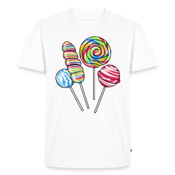 Sucettes - T-shirt Premium bio Homme - blanc - Devant - Nico (187cm)