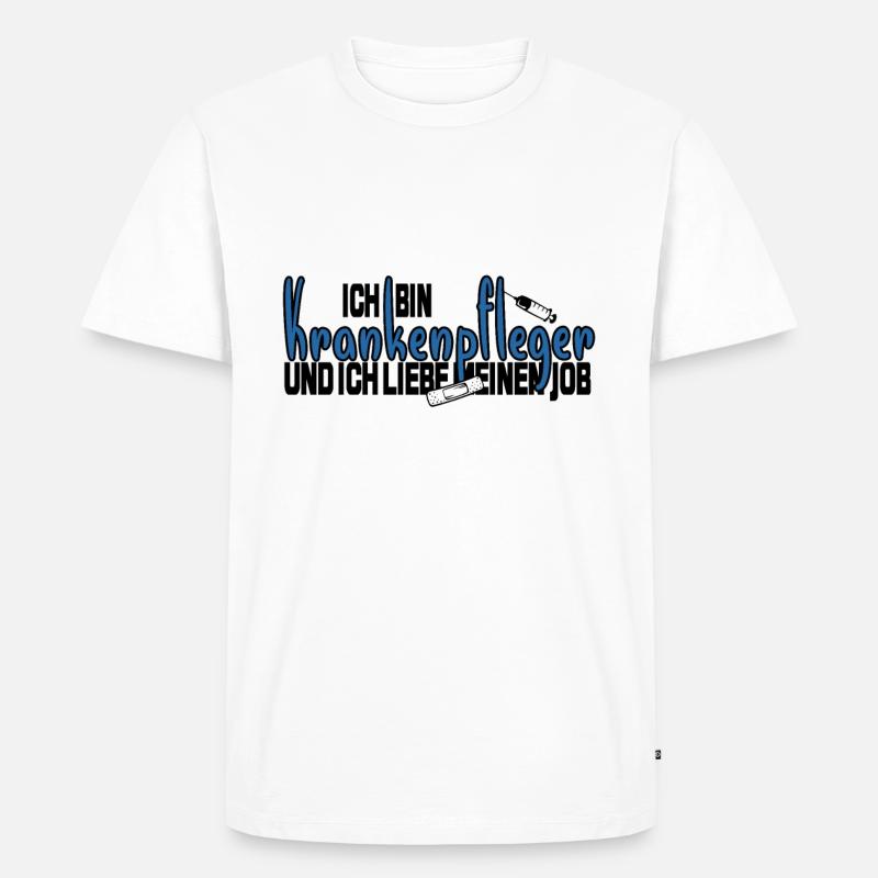 Krankenpfleger - Männer Premium Bio T-Shirt - Weiß