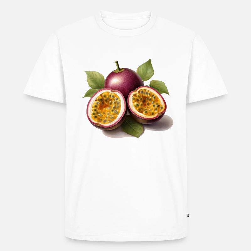 Passionsfrucht - Männer Premium Bio T-Shirt - Weiß