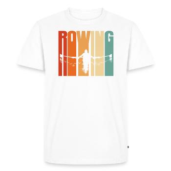 Rowing rower paddling kayak Rowing oars - Men's Premium Organic T-Shirt - white - Front - Nico (187cm)