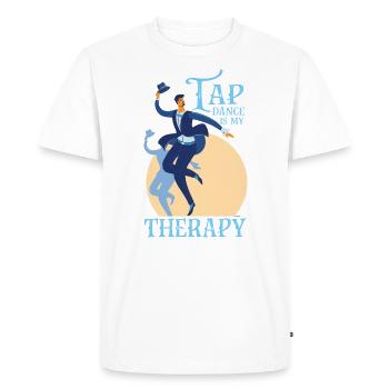 Tap Dance is my Therapy Steptanz Step Danse Step - T-shirt Premium bio Homme - blanc - Devant - Nico (187cm)