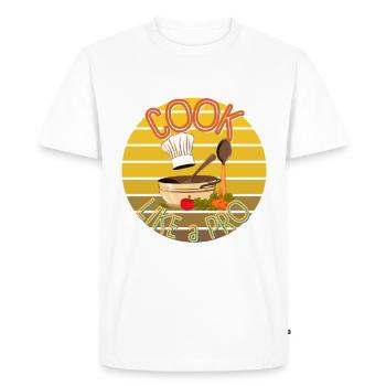 Cuisinez comme un pro - T-shirt Premium bio Homme - blanc - Devant - Nico (187cm)