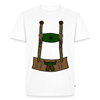 Lederhosen - T-shirt Premium bio Homme - blanc - Devant - Nico (187cm)
