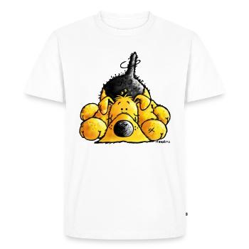 Airedale Terrier - chien - T-shirt Premium bio Homme - blanc - Devant - Nico (187cm)