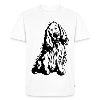 Cute English Cocker Spaniel - Men's Premium Organic T-Shirt - white - Front - Nico (187cm)
