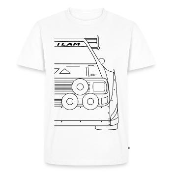 Rallye S1 E2 Sport Quattro Front - T-shirt Premium bio Homme - blanc - Devant - Nico (187cm)