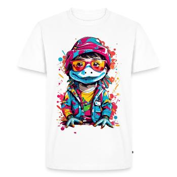 Cool crocodile - Men's Premium Organic T-Shirt - white - Front - Nico (187cm)