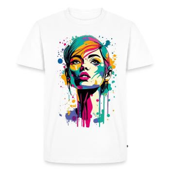 Top Model Rêve Femme Portrait Rétro Pin-up Burlesque - T-shirt Premium bio Homme - blanc - Devant - Nico (187cm)