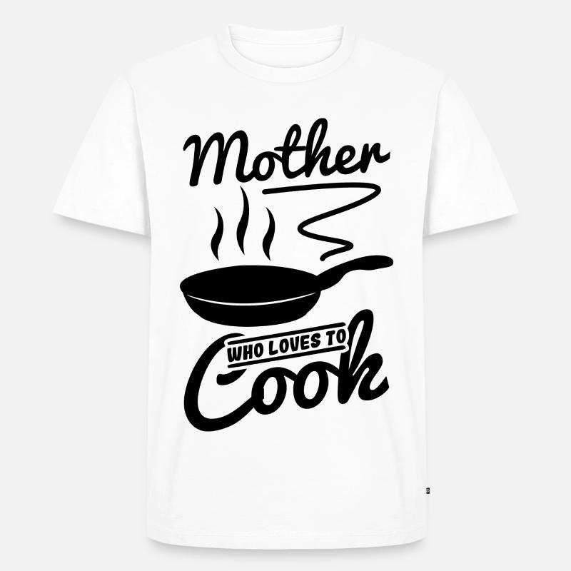 Kochende Mutter - Männer Premium Bio T-Shirt - Weiß