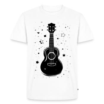 Ukulele Drawing - Men's Premium Organic T-Shirt - white - Front - Nico (187cm)