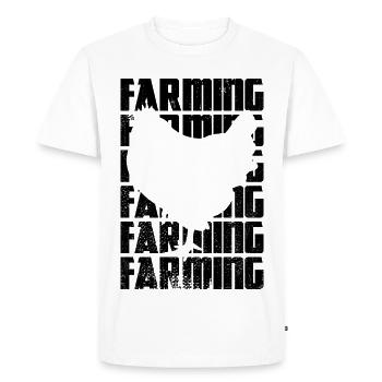 Élevage de poulets - T-shirt Premium bio Homme - blanc - Devant - Nico (187cm)