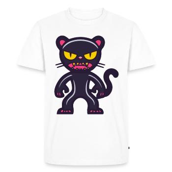 Panther Halloween Comic Funny - Men's Premium Organic T-Shirt - white - Front - Nico (187cm)