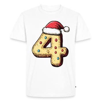 Biscuit de Noël à 4 chiffres - T-shirt Premium bio Homme - blanc - Devant - Nico (187cm)