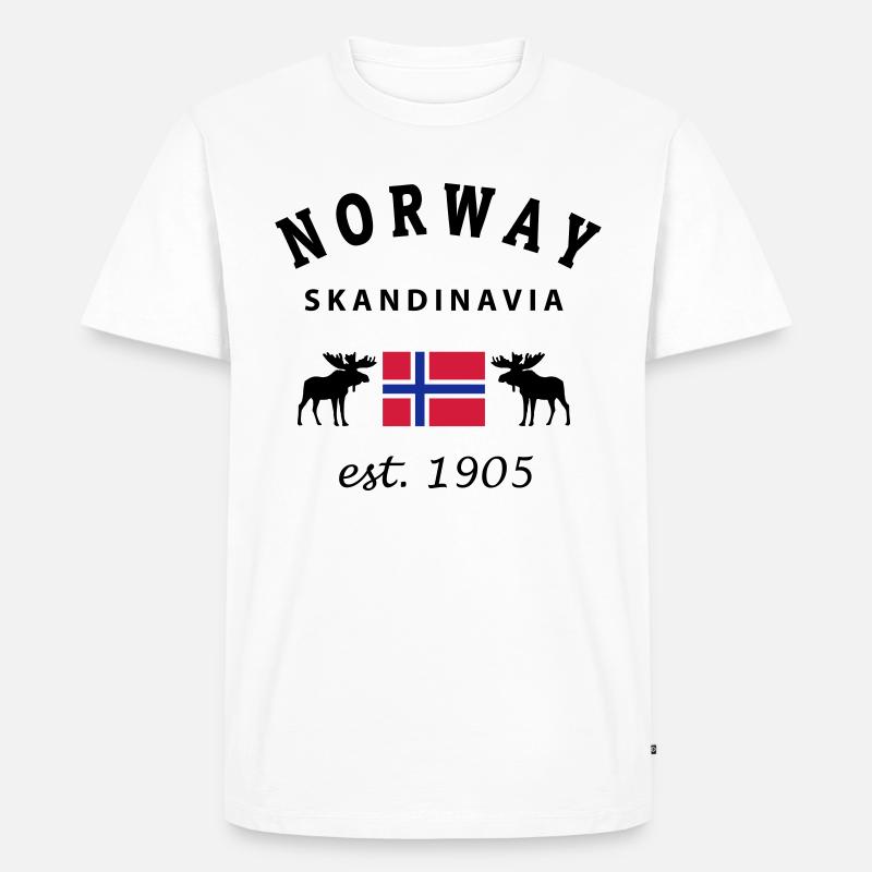 Norway - Männer Premium Bio T-Shirt - Weiß