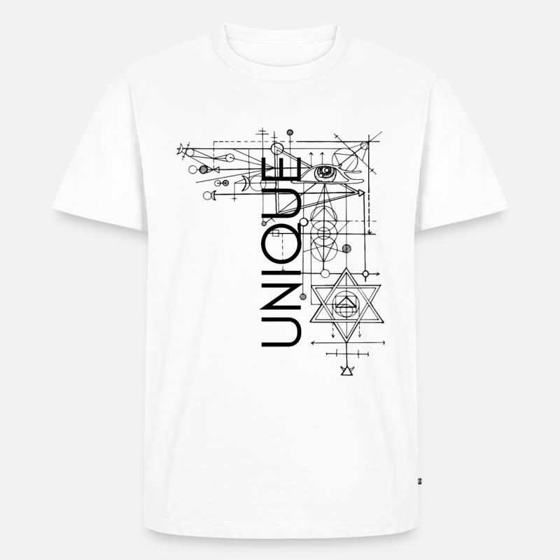 EINZIGARTIG three - Männer Premium Bio T-Shirt - Weiß
