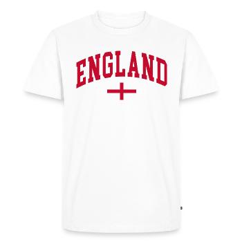 Angleterre - T-shirt Premium bio Homme - blanc - Devant - Nico (187cm)