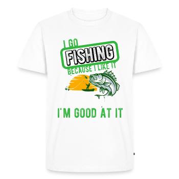 Angler Hobby Angler Fischer - Men's Premium Organic T-Shirt - white - Front - Nico (187cm)