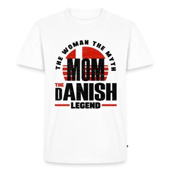 Danemark Drapeau Mère - T-shirt Premium bio Homme - blanc - Devant - Nico (187cm)