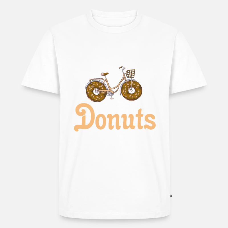 Fahrräder Radfahrer Radfahrer Donuts Spruch - Männer Premium Bio T-Shirt - Weiß