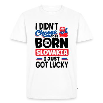 Slovaquie slovaque Citation du drapeau slovaque - T-shirt Premium bio Homme - blanc - Devant - Nico (187cm)