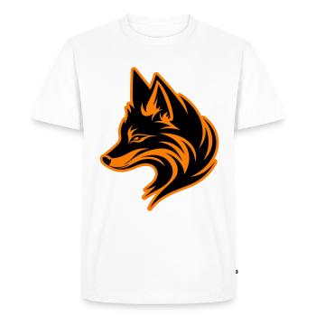 Animal renard - T-shirt Premium bio Homme - blanc - Devant - Nico (187cm)