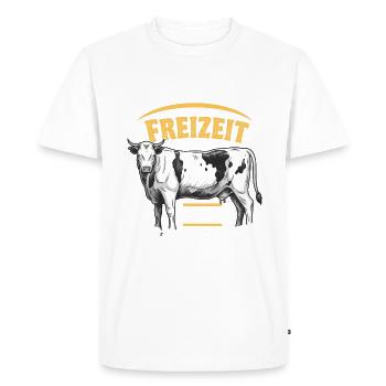 Farmer, Dairy Farmer, Cow Farmer, Saying - Men's Premium Organic T-Shirt - white - Front - Nico (187cm)