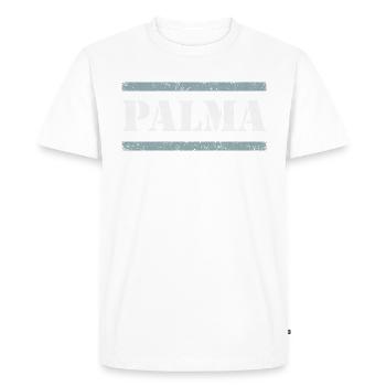 Palma Vintage - Men's Premium Organic T-Shirt - white - Front - Nico (187cm)