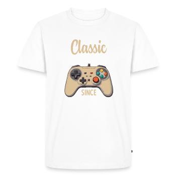Jeux vidéo 40e anniversaire 1984 Classic Gamer - T-shirt Premium bio Homme - blanc - Devant - Nico (187cm)