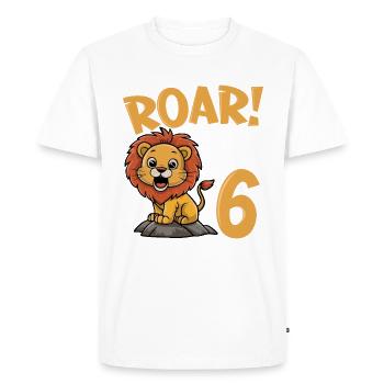 6th Birthday Young Lion - Men's Premium Organic T-Shirt - white - Front - Nico (187cm)