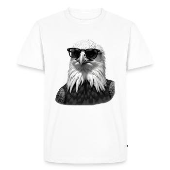 Eagle Sunglasses Animal Motif Art Eagle - Men's Premium Organic T-Shirt - white - Front - Nico (187cm)
