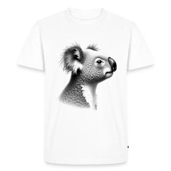 Koala Black White Outfit Animal Motif Art Koala - Men's Premium Organic T-Shirt - white - Front - Nico (187cm)